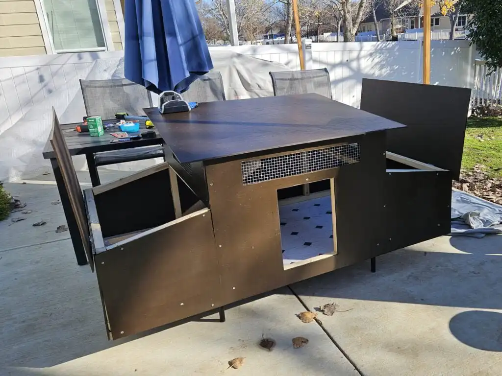 DIY Duck House with roof open