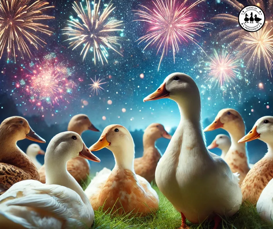 ducks and fireworks