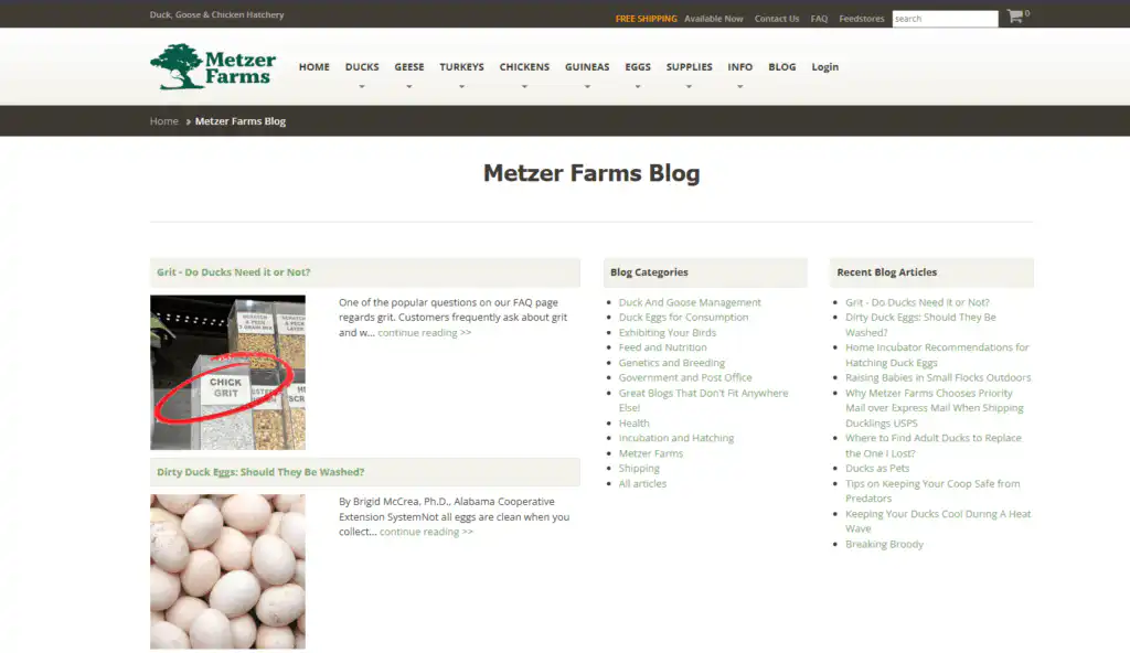 Metzer Farms Website