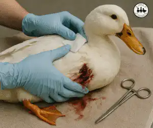 Duck predator attack emergency care