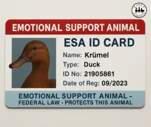 Ducks as Emotional Support Animal