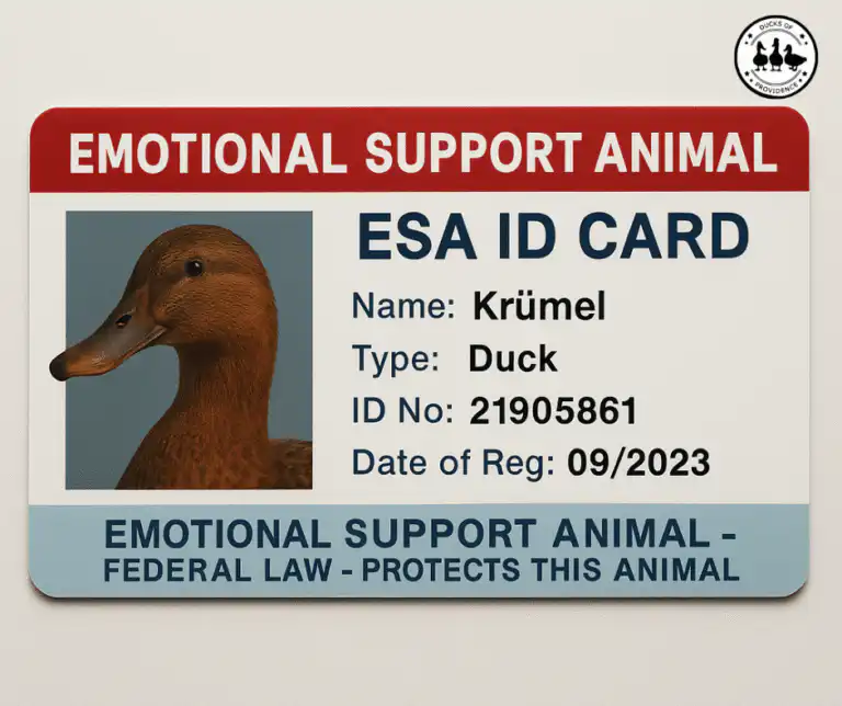 Ducks as Emotional Support Animal