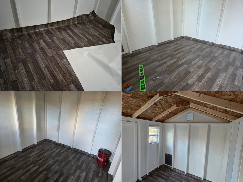 DIY duck shed flooring