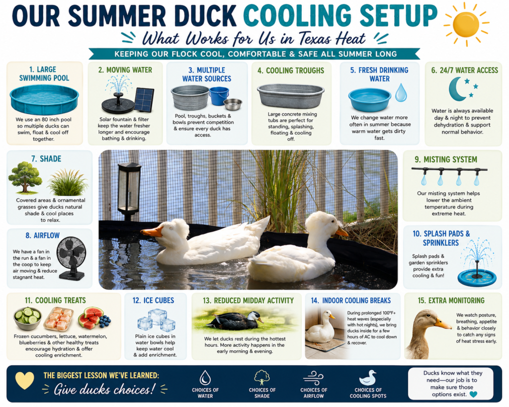 infographic: our summer duck cooling setup